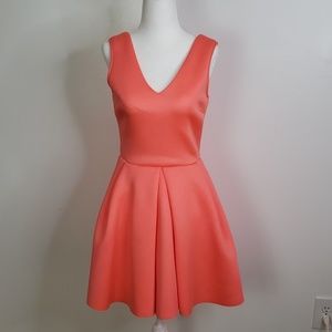 Aqua Neoprene Fit and Flare Dress, Sz. Med